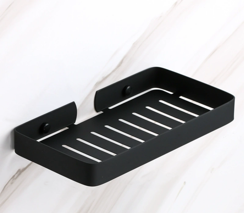 Väggmonterad Duschhylla i Mattsvart Rostfritt Stål