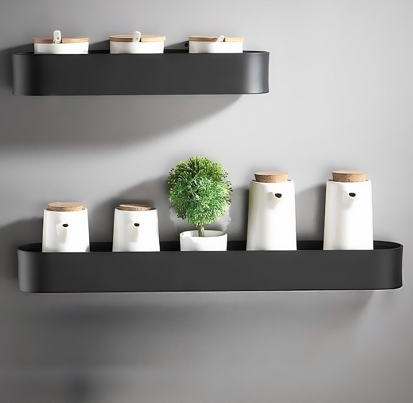 Wall Holder - Väggmonterad Hylla i Aluminium 30 cm (Svart)